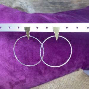 Bold and Brassy triangle hoops