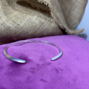Personalised hand-stamped open bangle
