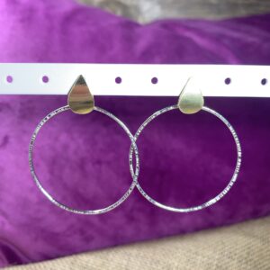 'Bold and Brassy' teardrop hoops