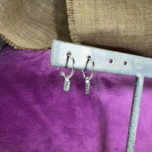 Little pieces of 'Joy' dangles - small hoops
