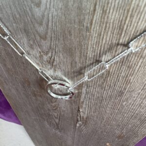 'Today' hand-stamped twisted paperclip necklace