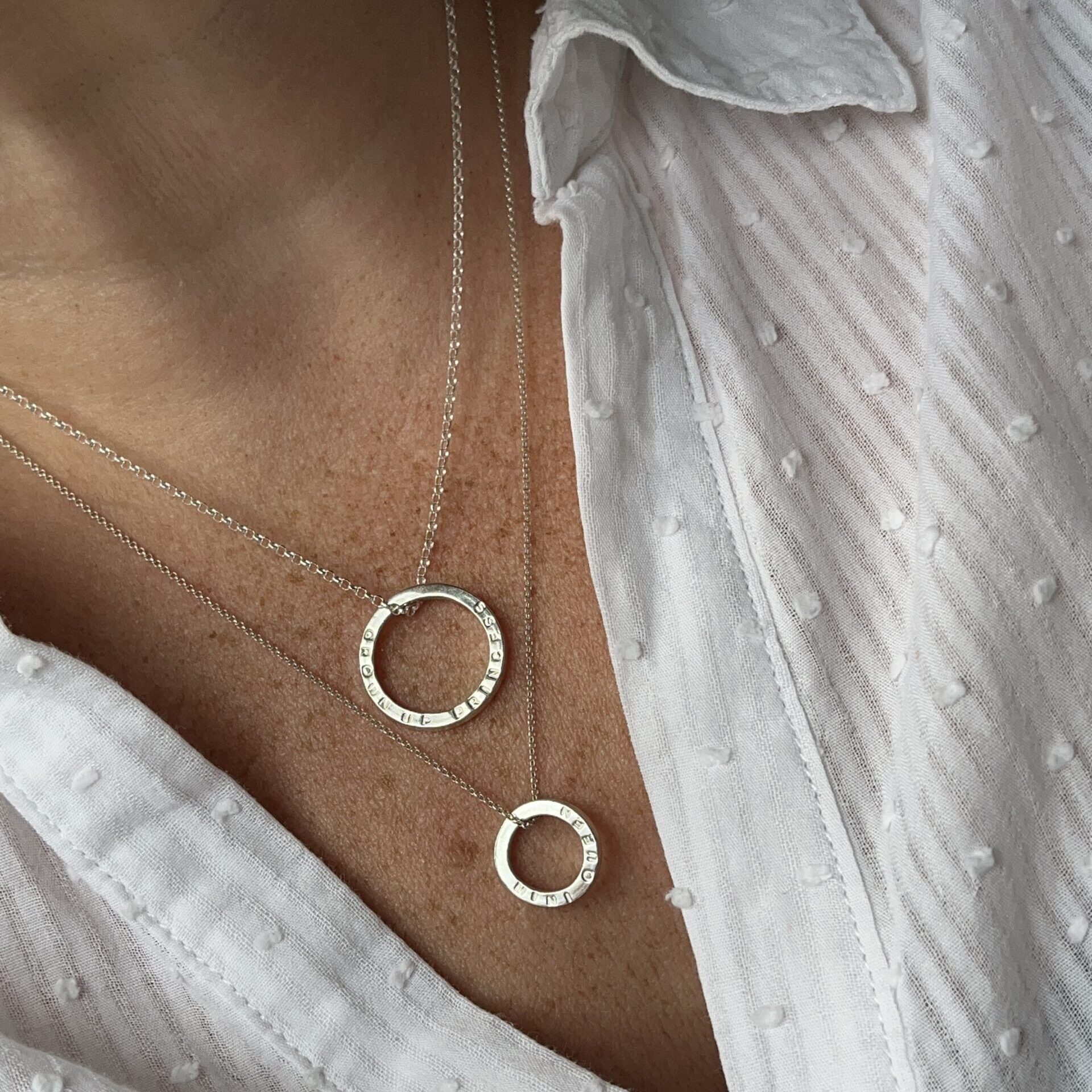 'Straighten your crown' - 'Grown up Princess' halo pendant - dainty chain - Image 5